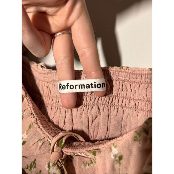 Reformation morris smocked dress size 4 - Picture 3 of 3